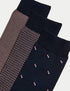 3pk Assorted Egyptian Cotton Rich Socks